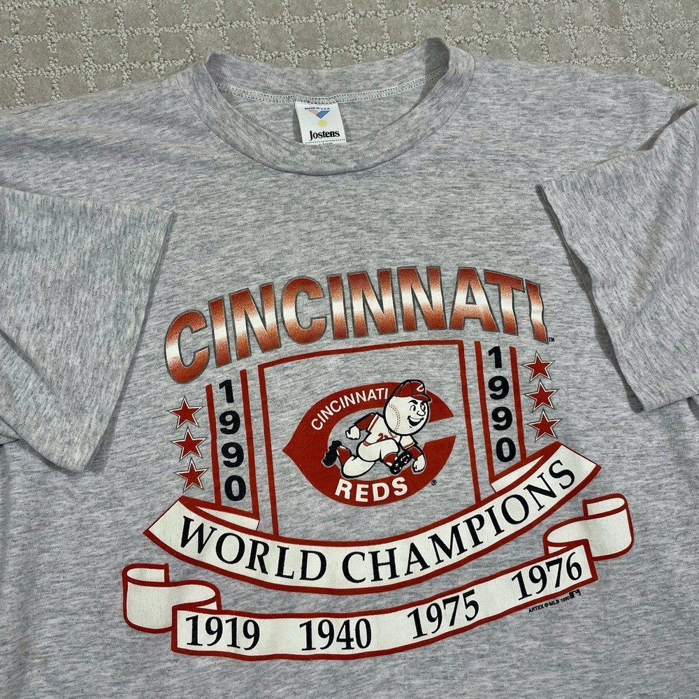 Vintage 1990 Cincinnati Reds World Series Champions MLB Baseball Size‎ XL Tshirt